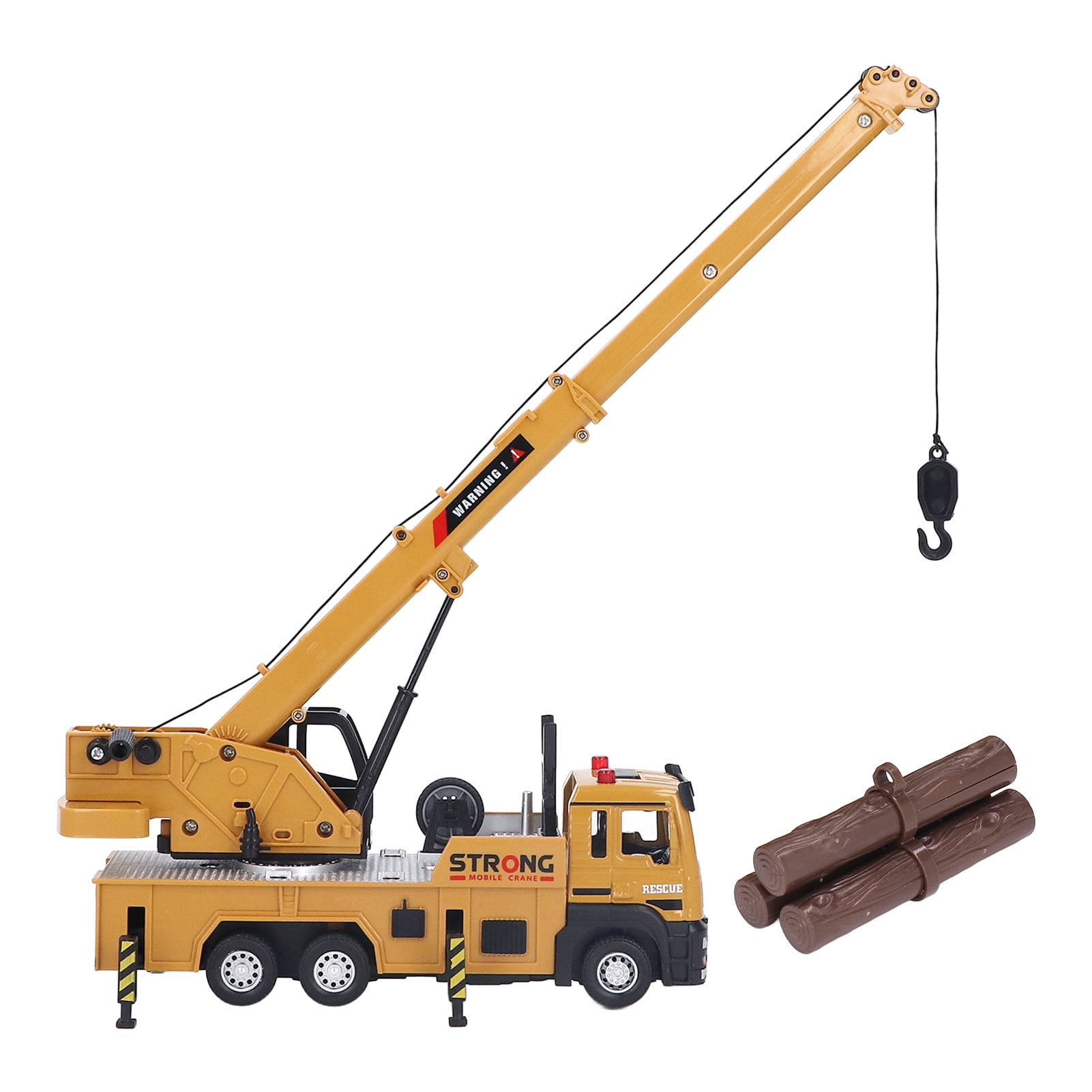 Crane Truck Toy, Engineering Vehicle Educational Vehicle Construction Truck Wiht Telescopic Boom Structure Light And Sound Effects
