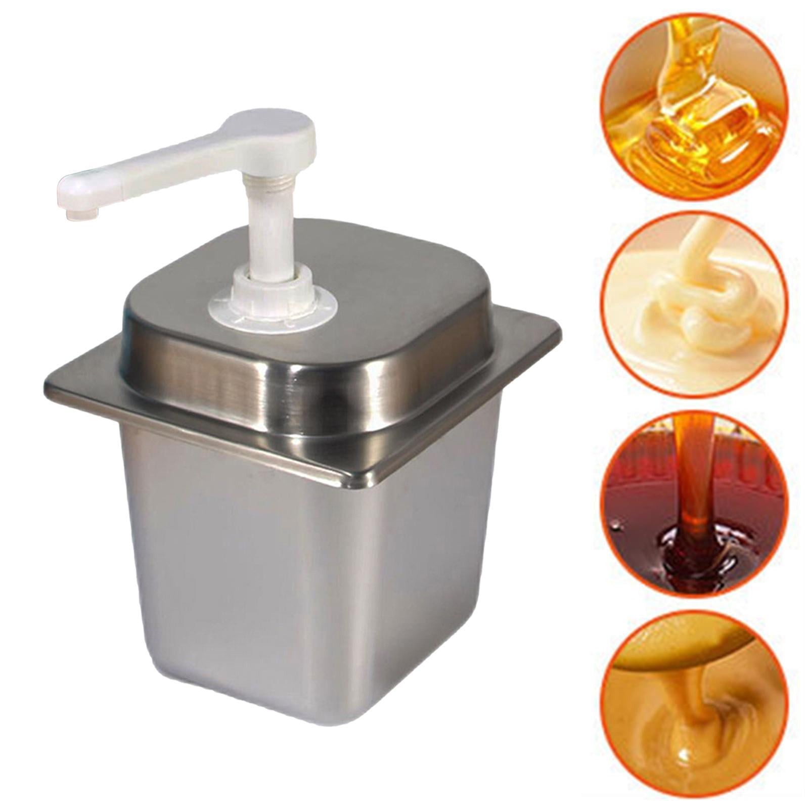 Fancyes Coffee Syrup Dispenser 2.3L Press Manual Sauce Dispenser for Restaurant Home 10cc