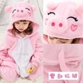 thumbnail image 5 of Ropa de dormir de franela de dinosaurio para niños, pijama de panda, mono de unicornio, kigurumi, manta de punto para niños y niñas, 5 of 5