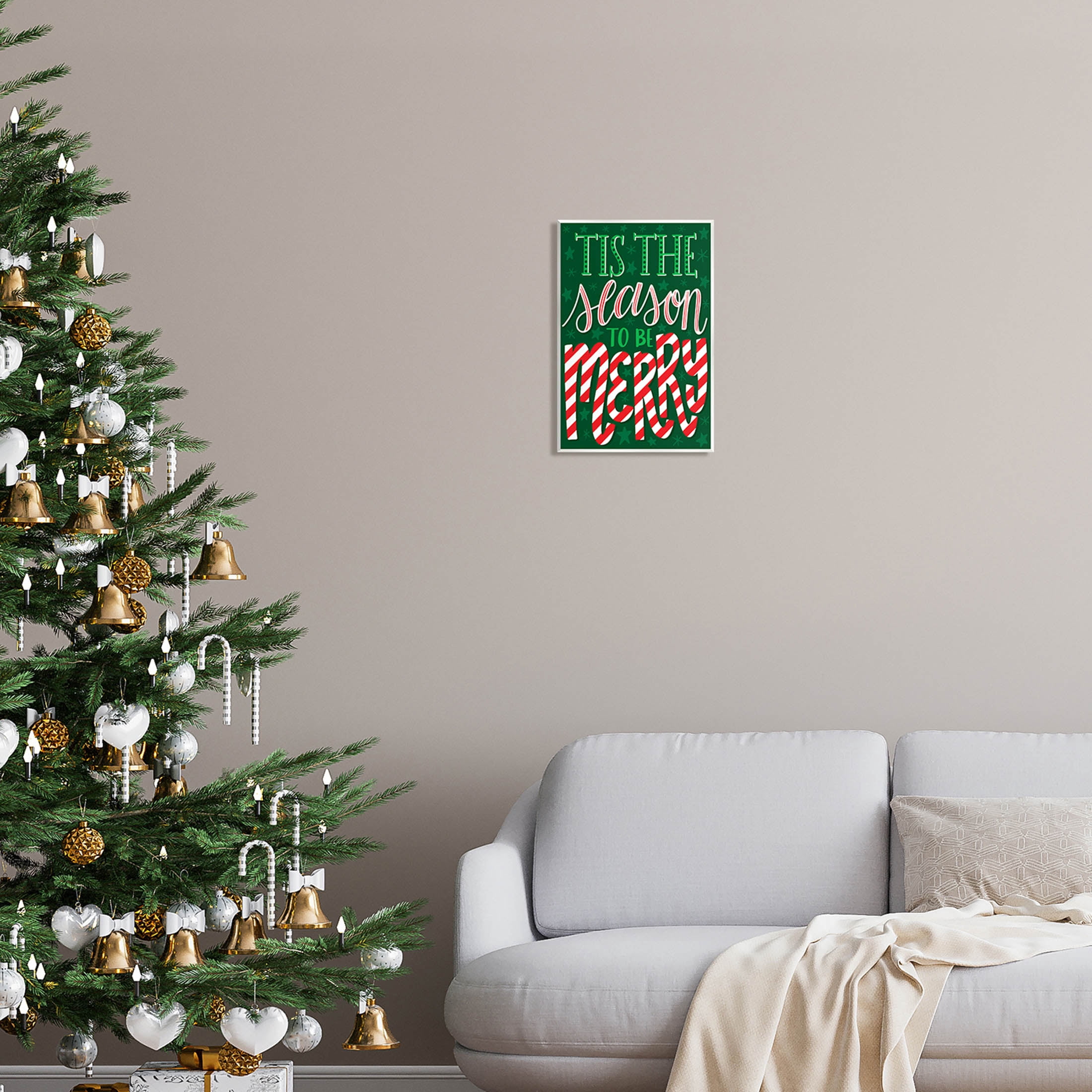 Tis The Season To Be Merry Patterned Holiday Graphic Art Unframed Art Print Wall Art