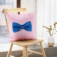 thumbnail image 5 of LALILO Throw Pillow Covers Bow Tie Pink Tie Bow Blue Tuxedo Party Hipster Cushion Cover 18" x 18", 2 Pack, 5 of 6