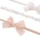 thumbnail image 1 of Elegante conjunto de diademas de encaje con flores para bebés con lazos de encaje con ojales, 1 of 1