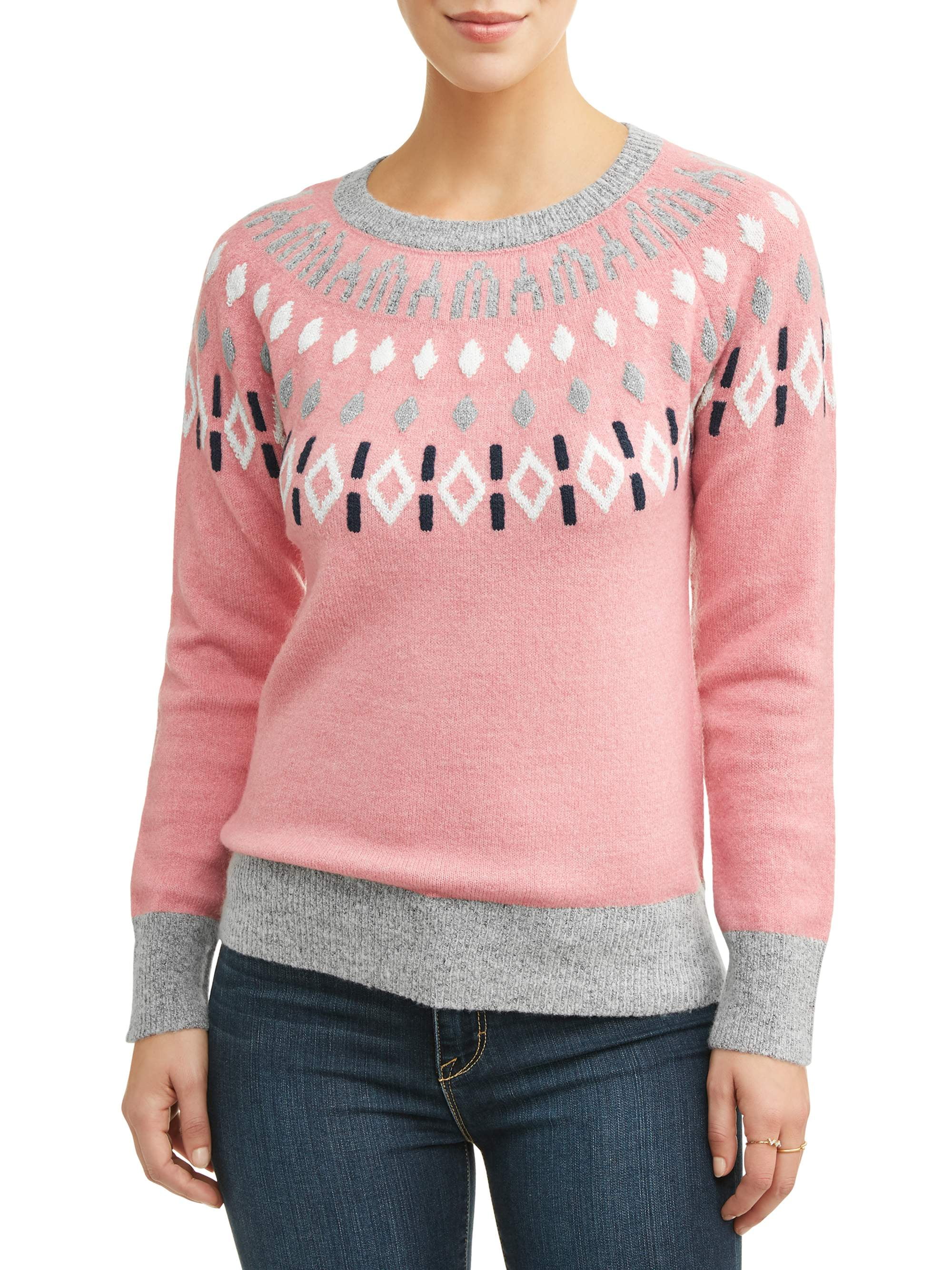 Time and Tru - Time and Tru Women's Fair Isle Pullover Sweater - Walmart.com - Walmart.com