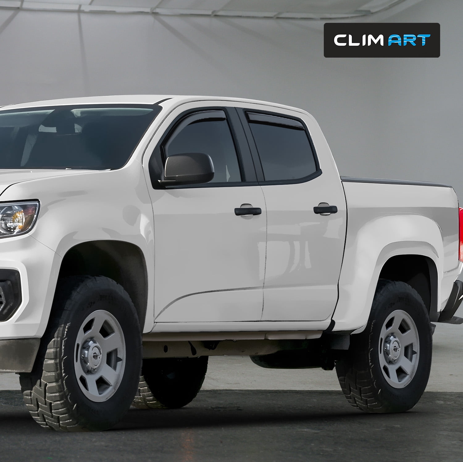 CLIM ART in-Channel Incredibly Durable Rain Guards for Chevrolet (Chevy) Colorado/GMC Canyon 2015-2022 Crew Cab, Original Window Deflectors, Vent Window Visors, Vent Deflector, 4 pcs. - 615082LP