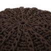thumbnail image 6 of GDF Studio Agatha Modern Knitted Cotton Round Pouf, Brown, 6 of 7