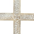 thumbnail image 5 of DecMode Brown Mango Wood Carved Cross Biblical Wall Decor, 5 of 8