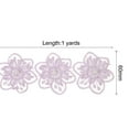 thumbnail image 2 of Unique Bargains 1 Yards Flower Trim Ribbon, 3 Pack Floral Lace Ribbon Pearl Edging Decorating Embroidered Trim Style 1, Purple, 2 of 6