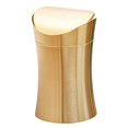 thumbnail image 5 of Fiocias Countertop Trash Can Brushed Stainless Steel Space Saving Garbage Container with Gold, 5 of 9