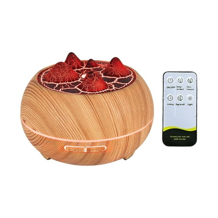 

Portable Air Humidifier Essential Oil Diffuser Auto Shut Off Low Noise LED Night Light Mist Spray for Study Room Bedside Decor Birthday Gift Brown