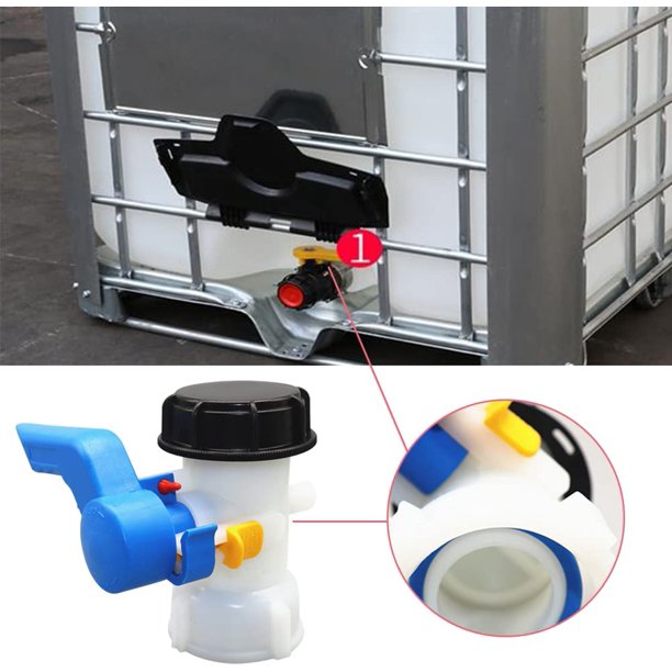 Adaptador de tanque de agua IBC, válvula de mariposa, grifo de tanque IBC Adaptador universal Conector de manguera de válvula de repuesto para tanque de agua IBC para el hogar y el jardín ZefeiWu 8390611297480
