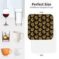 thumbnail image 6 of Honeii Maple Leaves With Leopard print Leather Coaster Set of 4, ideal for safeguarding your furniture from drinks spills and effortless cleanup-Square, 6 of 6