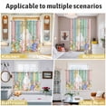 thumbnail image 5 of Easter Kitchen Curtains Window Panels, Spring Rabbit Ears Foot Eggs Floral Wooden Grain Insulated Window Treatment Curtain, Grommet Curtains for Bedroom/Living Room/Bathroom, 2 Piece 42"Wx45"L, 5 of 8