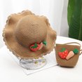 thumbnail image 1 of Lovely Children Summer Straw Small Crossbody Bags Set Princess Baby Girls Mini Beach Shoulder Bag Daisy Kids Purse Coin Wallet, 1 of 5