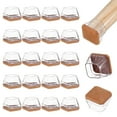 thumbnail image 1 of Uxcell 24-Pack Protectores de Piso para Patas de Silla, Copas de Silicona de 1.1-1.45 Pulgadas, Almohadillas de Fieltro para Muebles, Fundas para Patas de Silla [Blanco Transparente], 1 of 7
