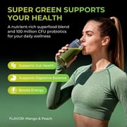 OxyEnergy Super Greens – Complete Superfood Blend with Probiotics, Prebiotics & Herbal Extracts [7.6g*7 strips/bag]