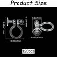 thumbnail image 2 of 1 Box 200Pcs Clip-on Earring Converter Clear Clip on Earrings Backs Non Pierced Plastic Transparent U Type Earring Findings Flat Round Clip on Earring Converter for Jewelry Making Supplies Clear, 2 of 6