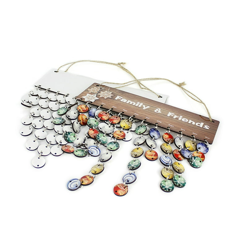 GENEMA DIY Wooden Family Friends Date Mark Sign Sublimation Blanks Calendar  Board Decor DIY Hanging Calendar - Walmart.com