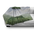 thumbnail image 2 of Fantasy Soft Flannel Fleece Throw Blanket, Detached Top of Mountain Floating up to Sky As a Hot Air Balloon Imaginative Artwork, Cozy Plush for Indoor and Outdoor Use, 50" x 60", Green, by Ambesonne, 2 of 5