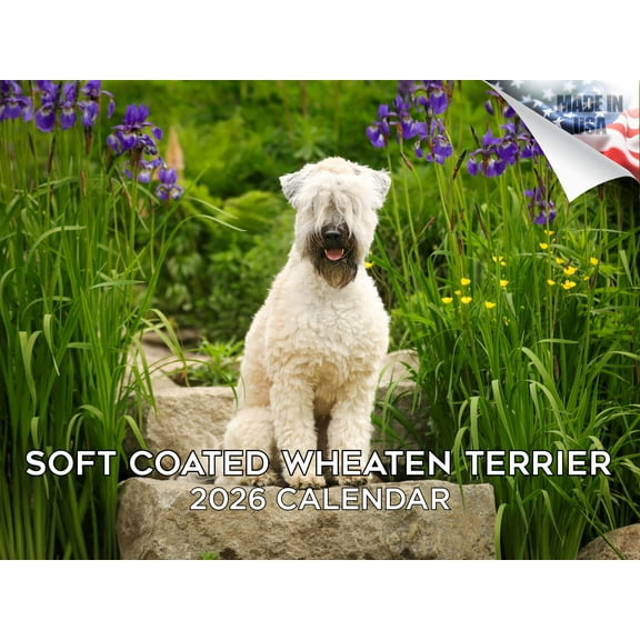 2025 2026 Softcoat Wheaten Terrier Calendar - Dog Breed Monthly Wall Calendar - 12 x 18 Open - Thick No-Bleed Paper - Giftable - Made in USA