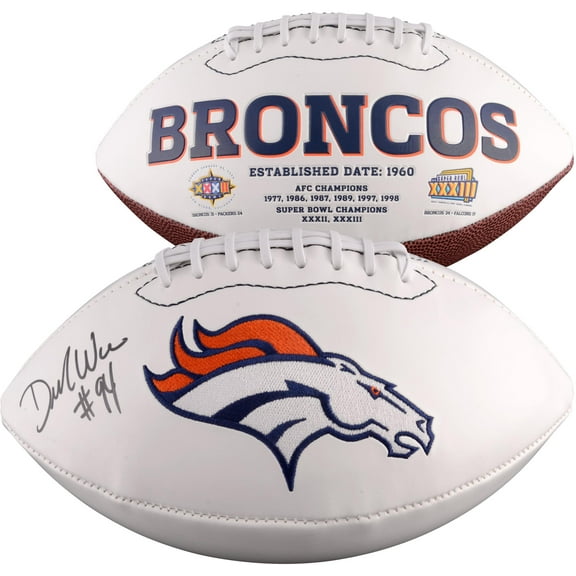 Demarcus Ware Denver Broncos Autographed White Panel Football - Fanatics Authentic Certified