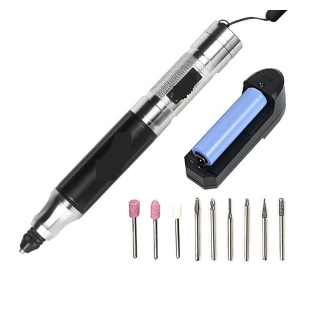 Perceuse Électrique Sans Fil Stylo de Gravure Menuiserie Batterie Lithium Coupe Polissage Outil Rotatif Mini Perceuse Sans Fil, Compact et Léger Portable