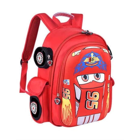 Mochila QWZY para niños pequeños, impermeable, con dibujos animados, color rojo