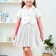 thumbnail image 1 of Conjunto de falda y top para niña, conjunto de dos piezas con falda plisada, top de manga corta y media falda para niño, ropa de abrigo y falda, ropa infantil, top de poliéster para niño, 1 of 7