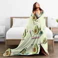 thumbnail image 5 of Kll Fleece Blanket Plush Throw Blanket Avocado For Exercise,Soft Fuzzy Cozy Flannel Blanket For Couch Sofa Bed.(60"X50"), 5 of 9