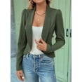 thumbnail image 5 of Women'S Blazer Open Front Shawl Collar Light-Weight Business Casual Dressy Blazer Jacket  Green S, 5 of 8