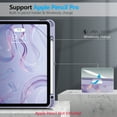 thumbnail image 3 of Fintie SlimShell Case for iPad Air 11-inch M3 (2025) / M2 (2024), iPad Air 5th (2022) / 4th Generation (2020) 10.9 Inch - Flexible Soft-Touch TPU Cover with Built-In Pencil Slot, Lilac Marble, 3 of 9