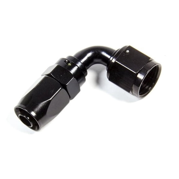 Fragola Hose Fitting #10 90 Deg. to #8 Hose Black