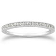 thumbnail image 1 of 14k Gold Diamond Micro Pave Diamond Milgrain Wedding Ring Band SZ 5, 1 of 3