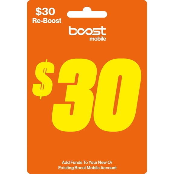 Boost Mobile $30 Top Up