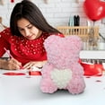 thumbnail image 4 of Artificial Rose Bear Gift Preserved Rose Teddy Bear Flower Bear Decoration Faux Rose Bear Romantic Gift for Valentine's Day Anniversary Birthday Gift for adultfriend Wife Home Decor, 4 of 5