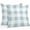 White Light Blue, variant on Green White Buffalo Check Throw Pillow Covers 18x18 Inch Set of 2, Farmhouse Plaid Modern Geometric Waterproof Outdoor Pillow Covers, Decorative Cushion Pillowcases for Couch, Sofa, Bed, Patio