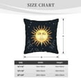 thumbnail image 4 of Velvet Decorative Throw Pillow Covers Set of 2, Soft Square Cushion Cover with Invisible Zipper Horoscope Sun Stars Moon Printing, 20"x20", 4 of 7