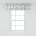 thumbnail image 2 of Ambesonne Modern Valance Pack of 2, Outline Drawings of Squares, 54"X12", Charcoal Grey and White, 2 of 4