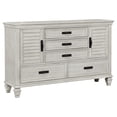 thumbnail image 6 of Franco 4-piece Queen Bedroom Set Distressed White, 6 of 12
