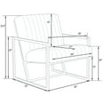 thumbnail image 7 of LeisureMod Montgomery Velvet Pinstripe Accent Chair Armchair In Orange Marmalade, 7 of 7