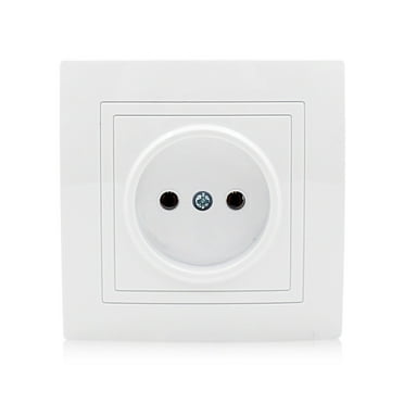 16A European Single Flat Plug Outlet Recessed Power Outlet EU Wall Panel Socket