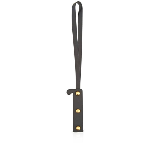 Burberry Letter I Stud Leather Charm in Black and Light Gold