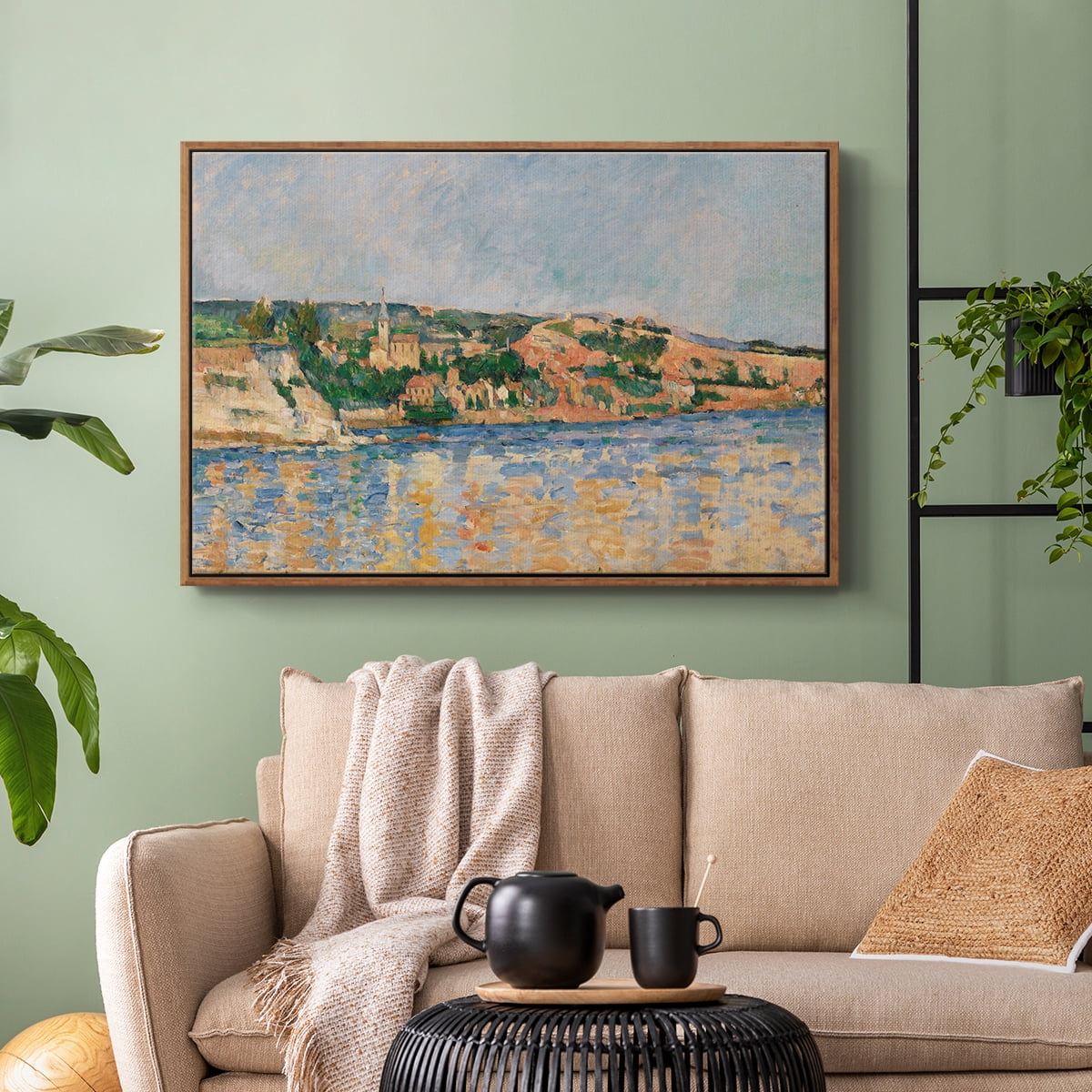 Vintage Landscape-CXLI By Wexford Home Framed in Walnut Wood Gallery Wrapped Canvas 27 in. x 41 in.