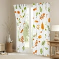 thumbnail image 3 of Manfei Orange Green Leaf Blackout Curtains Set of 2 (52x84 Each), Fall Autumn Plant Window Curtains, Teens Kids Child Curtains and Drapes, Curtains and Drapes Room Decor, 3 of 6
