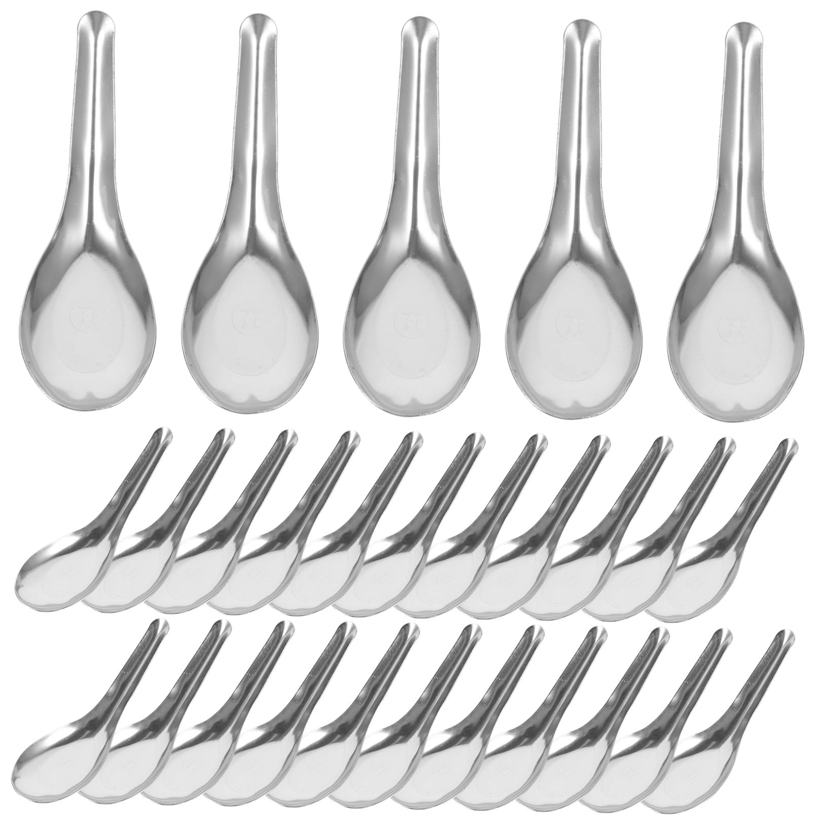 Raindrops 50Pcs Stainless Steel Soup Spoons for Coffee Tea Dessert and Dining