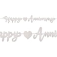 thumbnail image 2 of Club Pack of 12 Silver Foil Happy Anniversary Streamer Party Decorations 72", 2 of 2