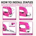 THINKWORK Pink Staple Gun Tool Set, 25 Piece Lady‘s Home Tool Kit with