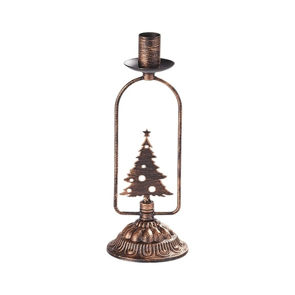 Bfogop Reindeer Tealight Candle Holders, Christmas Decorations Standing Iron Metal with Rustic Bronze Finish, Durable Candlestick Holiday Tabletop Centerpiece and Display 8.6 Inch