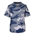 thumbnail image 1 of Men's Short Sleeve V Neck Camouflage Print Chest Pocket Carer Top 2XL, 1 of 3