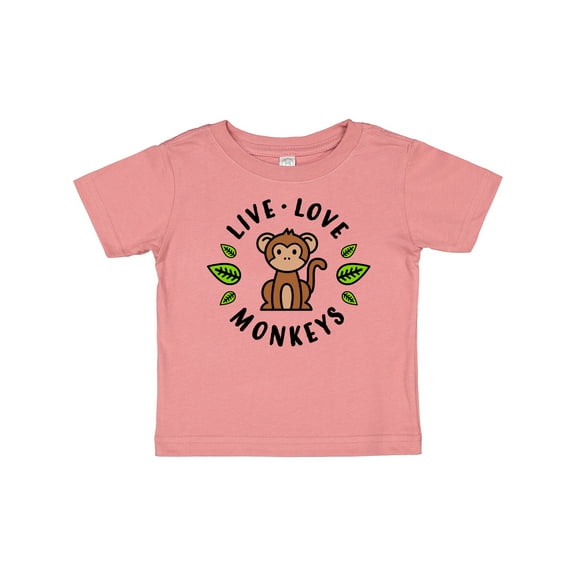 Inktastic Live Love Monkeys Boys or Girls Baby T-Shirt