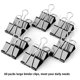 thumbnail image 4 of Clips para carpetas grandes de 1,6 pulgadas (paquete de 60), clips para carpetas grandes para suministros de oficina y hogar, color negro, 4 of 7